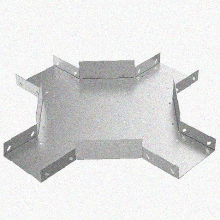 Лоток крестообразный замковый перфорированный КМЗ 400х80 УТ1,5, оцинкованный лист, S1,5