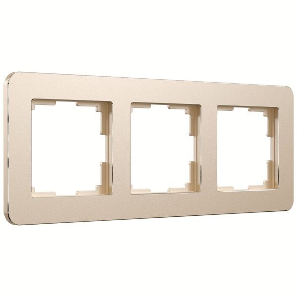 Platinum Рамка на 3 поста шампань Werkel