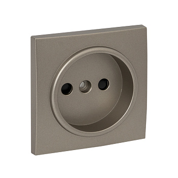 Валенсия Лицевая панель розетки 1-местной б/з 10 А кашемир с защ, штор, EKF