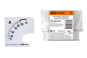 Шкала Ш72 100/5А-1,5 (для А72 Х/5А) TDM