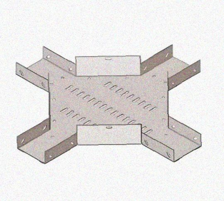 Лоток крестообразный перфорированный КМ 200х65 У3, окрашенный, S1,5