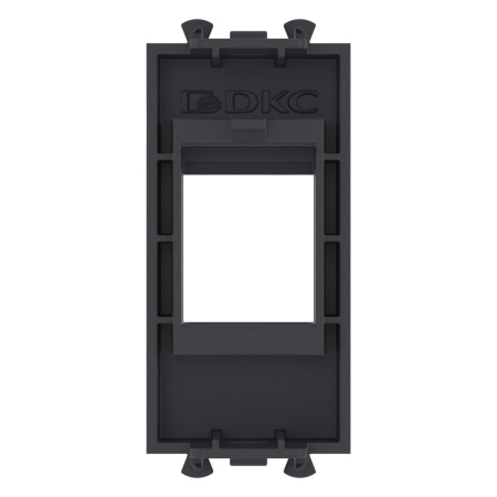 Адаптер без шторки для Keystone, "Avanti", "Черный матовый", 1 модуль DKC
