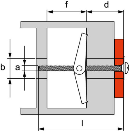 Складной пружинный анкер с винтом М3 DKC