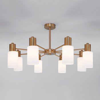 Потолочная люстра в стиле лофт 8*E14 60Вт латунь IP20 Vegga (70160/8 латунь) Eurosvet