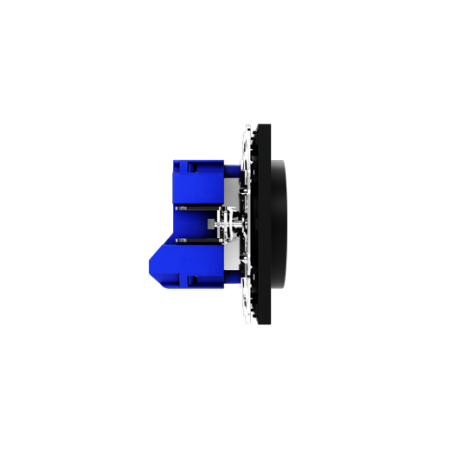 Светорегулятор встраиваемый Voltum S70 поворотно-нажимной 600 Вт, (черный матовый)