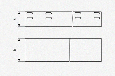 Лоток глухой ЛМГ 600х50х2000 УТ1,5, оцинкованный лист, S1,5