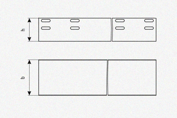 Лоток глухой ЛМГ 600х50х2000 УТ1,5, оцинкованный лист, S1,5