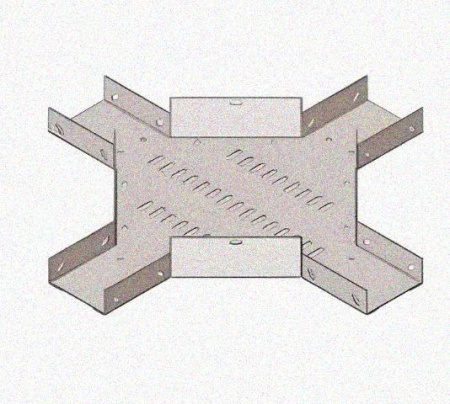 Лоток крестообразный перфорированный КМ 600х80 УХЛ1, оцинкованный лист, S1,5