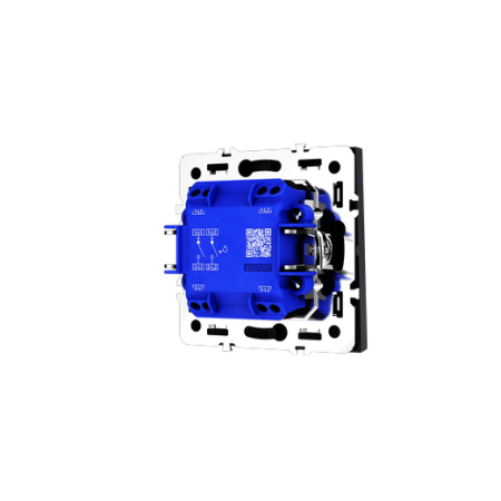 Выключатель с самовозвратом встраиваемый Voltum S70 двухклавишный 10А, (графит)