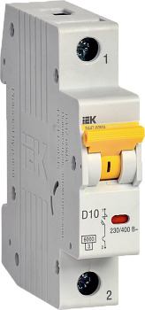 Выключатель автоматический ВА МОД ВА47-60МА без теплового расцепителя 1П 10А 6кА D IEK