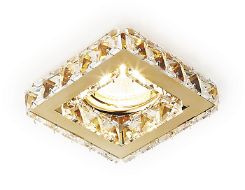 Встраиваемый точечный светильник K110 CL/G золото/прозрачный хрусталь MR16 Ambrella Light