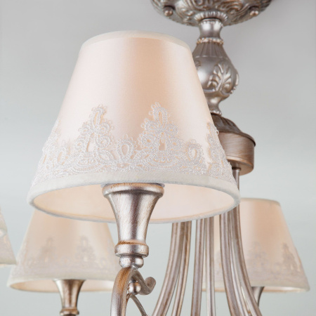 Классическая люстра с абажурами 8*E14 40Вт серебряный IP20 Incanto (60069/8 серебро) Eurosvet