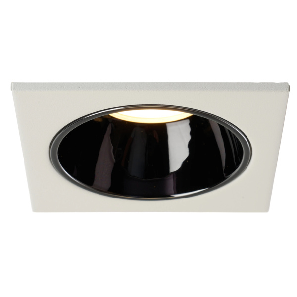 Светильник потолочный встраиваемый, MR16 G5.3, белый + черный хром DL3112 Feron