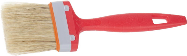 Кисть плоская "УНИВЕРСАЛ-СТАНДАРТ", натуральная щетина, пластмассовая ручка, 2,5"/63мм ЗУБР