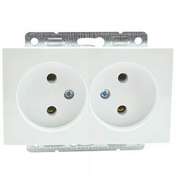 Despina/Larissa Механизм розетки без лицевой панели СУ 2 мест 10А Белый IP20 Mono