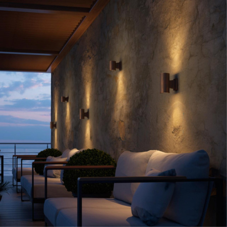 Ландшафтный св-к IP54 GU10 2*50W 220-240V LANDSCAPE коричневый NOVOTECH