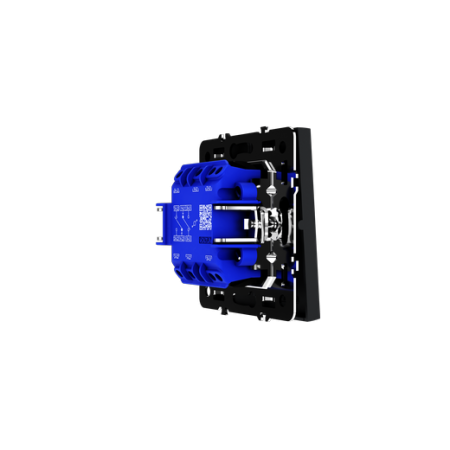 Проходной переключатель встраиваемый Voltum S70 двухклавишный 10А, (графит)