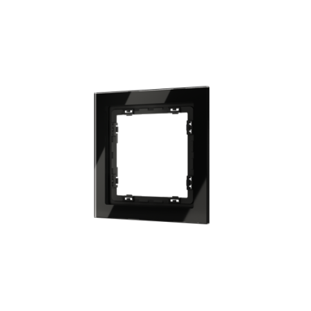 Рамка стеклянная Voltum S70 на 1 пост, (черный, стекло)