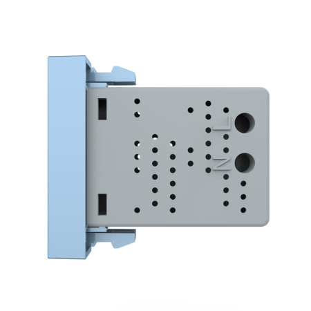 Розетка USB с блоком питания 2.1А 5В, цвет синий (механизм) Livolo