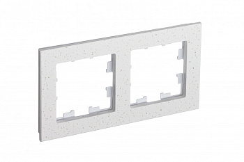 ATLASDESIGN NATURE Рамка горизонт/вертик 2 пост . мрамор крем роял IP20 Schneider Electric