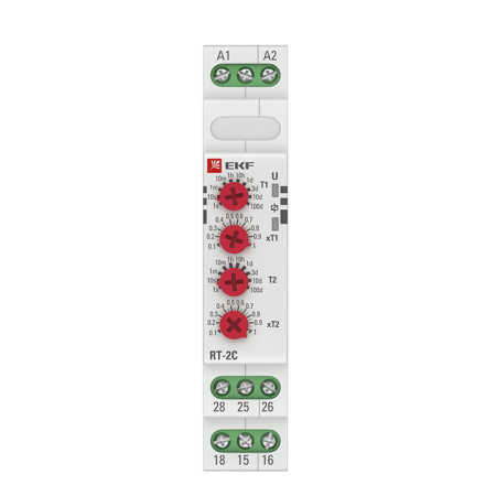 Реле времени (2 регулир, порога времени 2 исп, конт) RT-2C PROxima EKF