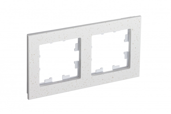 ATLASDESIGN NATURE Рамка горизонт/вертик 2 пост . мрамор крем роял IP20 Schneider Electric