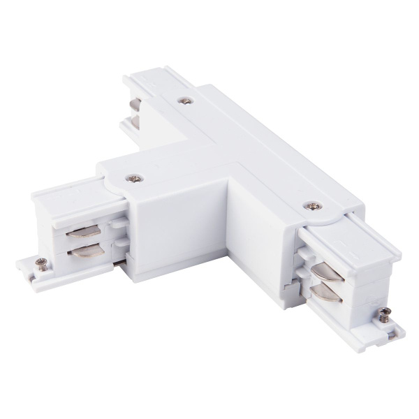 Коннектор Т-образный для трехфазного шинопровода левый белый IP20 (a039549) Elektrostandard