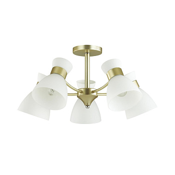 Люстра потолочная E27 5*60W 220V WILMA матовое золото LUMION