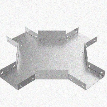 Лоток крестообразный замковый глухой КМЗГ 300х100 УТ1,5, оцинкованный лист, S0,8
