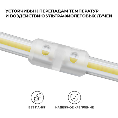 09-148 Комплект (10шт) коннекторов для прямого соединения светодиодной ленты COB 220В-driverless, 240д/м арт.10-110/111/112 Apeyron