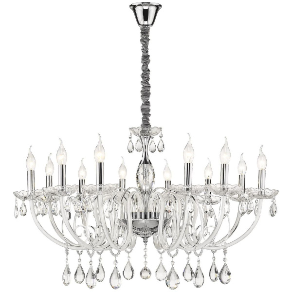 Люстра подвесная Хром, Белый E14 12*40Вт WE171.12.103 WERTMARK