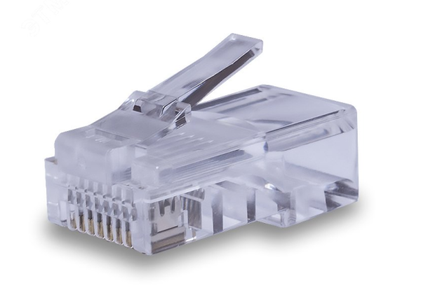 Коннектор (комп. разъем) RJ45 (8P8C) кат.5E U/UTP (уп.100шт) SUPRLAN
