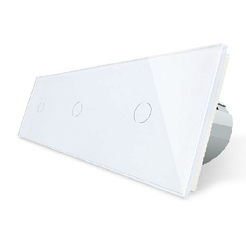 Сенсорный выключатель 3 клавиши (1-1-1), 3 поста Белый Livolo