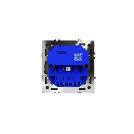 Розетка встраиваемая Voltum S70 с заземлением и защитными шторками, 16А, с USB, A+C, (шелк)