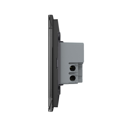 Сенсорный выключатель Livolo 3 клавиши 1 пост Черный UK стандарт VL-B603-3BG