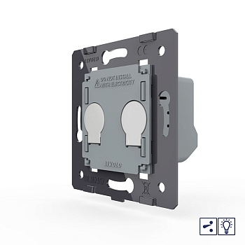 Двухклавишный проходной сенсорный диммер (механизм) Livolo