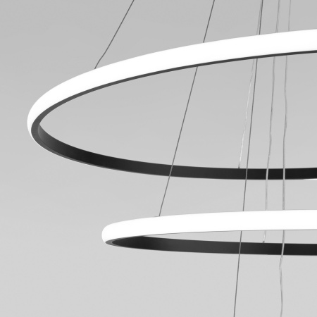 Подвесной светодиодный светильник с ПДУ черный IP20 (90264/3 черный) Eurosvet