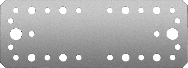 Крепежная пластина КП-2.5, 180х65 х 2.5мм, ЗУБР