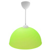 16-25 (1840/1 Салат.) Светильник декоративный, подвесной, "Оулу", пластик, 1хЕ27 15Вт, 230В, салатовый, шнур белый, 600мм, крепление под крючок, Ø400х