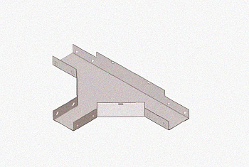 Лоток тройниковый глухой ОТГ 300х100 УХЛ1, оцинкованный лист S1,0