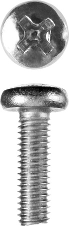 Винт DIN 7985, M6 x 20 мм, 5 кг, кл. пр. 4.8, оцинкованный, ЗУБР Винт DIN 7985, M6 x 20 мм, 5 кг, кл. пр. 4.8, оцинкованный, ЗУБР