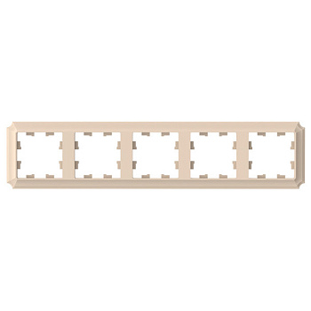 ATLASDESIGN ANTIQUE 5-постовая рамка, универсальная, песочный Systeme Electric