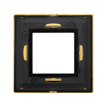 Рамка из металла, "Avanti", золотая, 1 пост (2 мод.) DKC