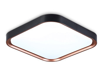 Потолочный светодиодный светильник FZ1271 BK/PGD черный/розовое золото 27W 5000K 350*350*60 (Без ПДУ) Ambrella Light