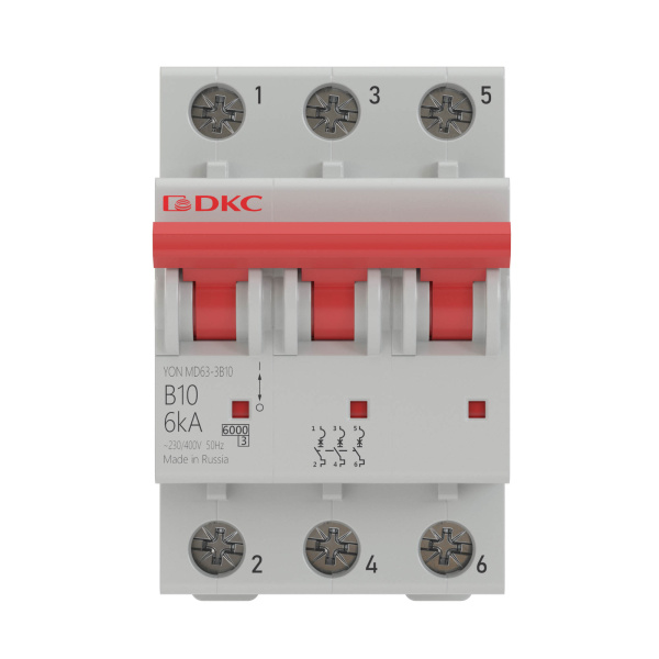 Выключатель автоматический ВА МОД MD63 3П 20А В 6кА YON DKC
