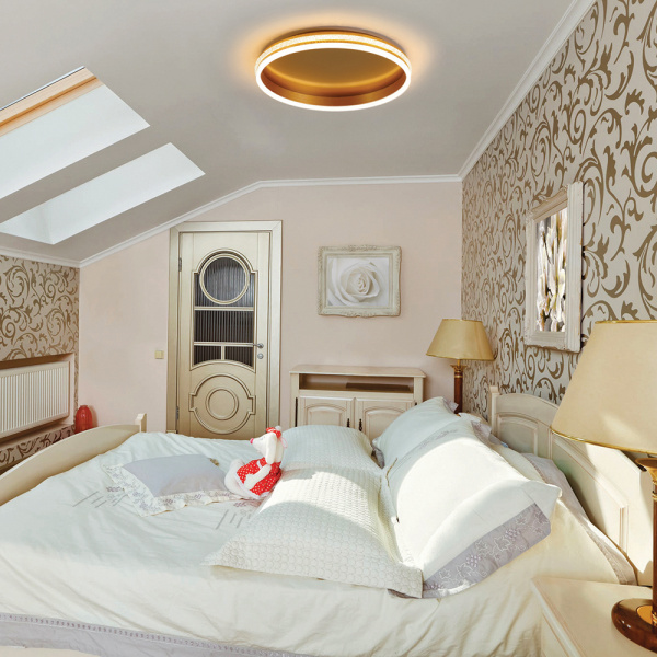 Св/д управляемый светильник накладной Feron AL5880 80W 3000К-6500K золото