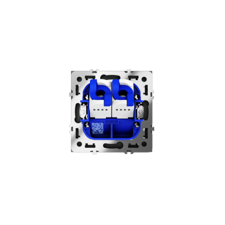 Розетка компьютерная встраиваемая Voltum S70 двойная RJ45+RJ45 КАТ.6, (титан)