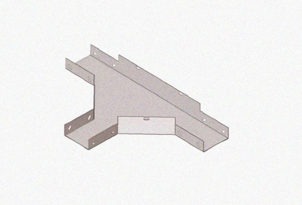 Лоток тройниковый замковый перфорированный ОТЗ 100х65 УХЛ1, оцинкованный лист S1,0