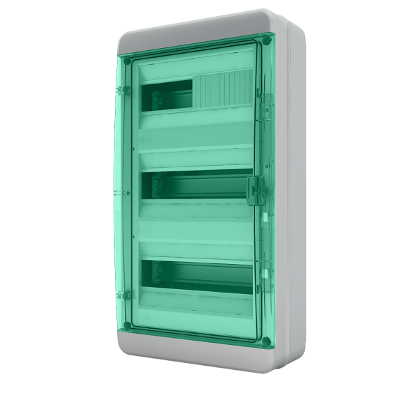 Щит навесной ЩРН-П 36 мод. зеленая крышка IP65 BNZ 65-36-1 Tekfor