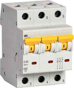 Выключатель автоматический ВА МОД ВА47-60МА без теплового расцепителя 3П 40А 6кА D IEK